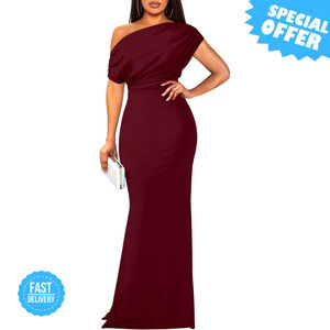 BRAND NEW YMDUCH Elegant Off Shoulder Bodycon Evening Dress